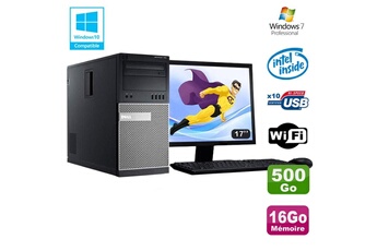 PC De Bureau Dell Lot PC Tour Dell 790 G630 2.7Ghz 16Go Disque 500Go Dvd WiFi Win 7 + Ecran 17"
