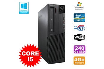 PC de bureau Lenovo Pc lenovo m91p 7005 sff intel core i5 3,1ghz 4go disque 240go ssd wifi w7 pro