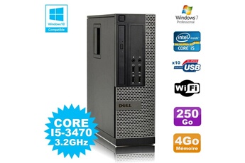 PC De Bureau Dell PC Dell Optiplex 790 Sff Core i5-3470 3.2Ghz 4Go Disque 250Go WiFi W7 Pro
