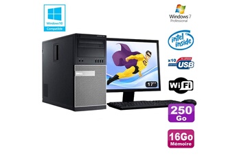 PC De Bureau Dell Lot PC Tour Dell 790 G630 2.7Ghz 16Go Disque 250Go Dvd WiFi Win 7 + Ecran 17"