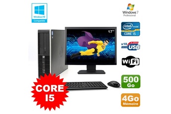 PC De Bureau HP Lot PC HP Elite 8200 Sff Core i5 3.1Ghz 4Go 500Go Dvd WiFi W7 + Ecran 17"