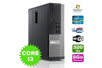 PC De Bureau Dell PC Dell Optiplex 990 Sff I3-2120 3.3Ghz 8Go Disque 500Go Dvd WiFi W7