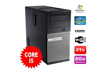 PC De Bureau Dell PC Tour Dell Optiplex 3010 Mt Intel i5-2400 Graveur 8Go 2000Go Hdmi WiFi W7
