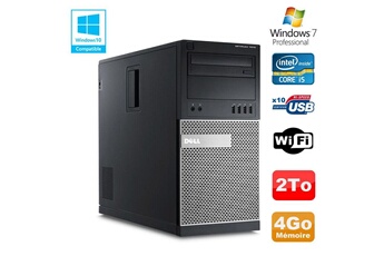 PC De Bureau Dell PC Tour Dell Optiplex 7010 Core i5-3470 3.2Ghz 4Go Disque 2To Dvd WiFi Win 7