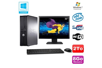 Dell Optiplex 780 Dt 19" Core 2 Duo 3 Ghz Hdd 2 To 8 Go