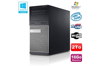 PC De Bureau Dell PC Tour Dell Optiplex 790 Intel G630 2,7Ghz 16Go Disque 2000Go Dvd WiFi Win 7