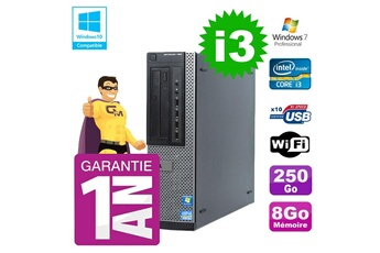Pc De Bureau Dell Pc Dell 790 Dt Intel I3-2120 8Go Disque 250Go Graveur Wifi W7