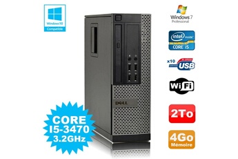 PC De Bureau Dell PC Dell Optiplex 790 Sff Core i5-3470 3.2Ghz 4Go Disque 2To WiFi W7 Pro