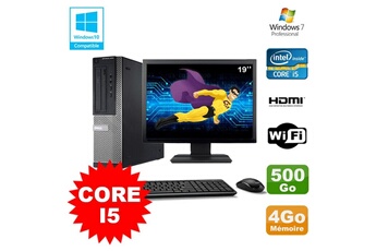 PC De Bureau Dell Lot PC Dell Optiplex 3010 Dt i5-3470 3.2Ghz 4Go 500Go Graveur WiFi W7 + Ecran 19
