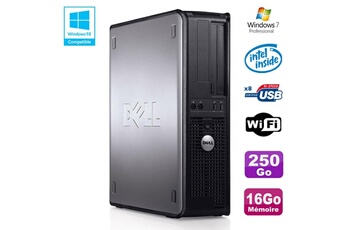 PC De Bureau Dell PC Dell Optiplex 780 Dt Intel E5200 2,5Ghz 16Go Disque 250Go WiFi Win 7 Pro