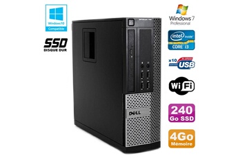 PC De Bureau Dell PC Dell Optiplex 790 Sff Intel Core I3 3.3Ghz 4Go Ddr3 240Go SSD WiFi Win 7 Pro
