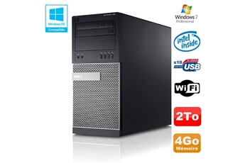 PC De Bureau Dell PC Tour Dell Optiplex 790 Intel G630 2,7Ghz 4Go Disque 2000Go Dvd WiFi Win 7