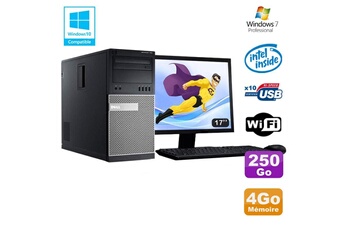 PC De Bureau Dell Lot PC Tour Dell 790 G630 2.7Ghz 4Go Disque 250Go Dvd WiFi Win 7 + Ecran 17"