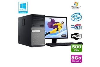 Pc De Bureau Dell Lot Pc Tour Dell 790 G630 2.7Ghz 8Go Disque 500Go Dvd Wifi Win 7 + Ecran 19"