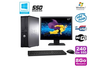 Dell Optiplex 780 Dt 19" Core 2 Duo 2,93 Ghz Ssd 240 Go 8 Go