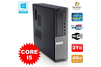 PC De Bureau Dell PC Dell Optiplex 790 Dt Intel i5-2400 3.1Ghz 4Go Disque 2000Go Dvd WiFi Win 7