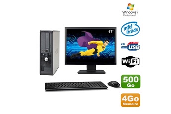 Ensemble Pc Avec Écran Dell Lot Pc Dell 380 Sff E5200 2.5Ghz 4Go Disque 500Go Dvd Wifi Win 7 + Ecran 17"
