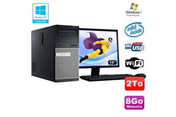 PC De Bureau Dell Lot PC Tour Dell 790 G630 2.7Ghz 8Go Disque 2000Go Dvd WiFi Win 7 + Ecran 19"