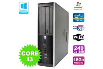 PC De Bureau HP PC HP Elite 8200 Sff Intel Core I3 3.1Ghz 16Go Disque 240Go SSD Dvd WiFi W7