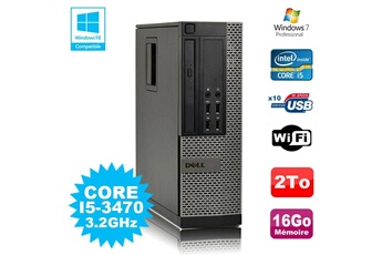 PC De Bureau Dell PC Dell Optiplex 790 Sff Core i5-3470 3.2Ghz 16Go Disque 2To WiFi W7 Pro