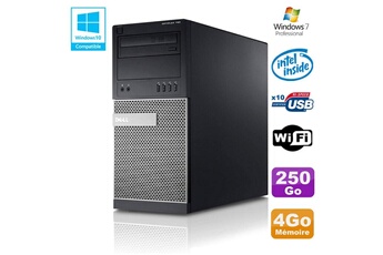 PC De Bureau Dell PC Tour Dell Optiplex 790 Intel G630 2,7Ghz 4Go Disque 250Go Dvd WiFi Win 7