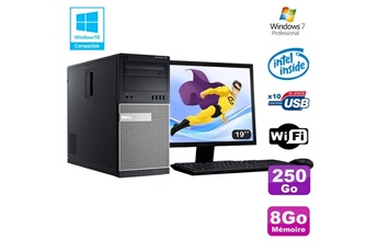 PC De Bureau Dell Lot PC Tour Dell 790 G630 2.7Ghz 8Go Disque 250Go Dvd WiFi Win 7 + Ecran 19"