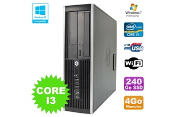 PC De Bureau HP PC HP Elite 8200 Sff Intel Core I3 3.1Ghz 4Go Disque 240Go SSD Dvd WiFi W7