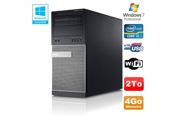 PC De Bureau Dell PC Tour Dell Optiplex 790 Intel Core i5 3.1Ghz 4Go Disque 2To Dvd WiFi Win 7