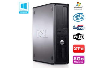 PC De Bureau Dell PC Dell Optiplex 780 Dt Intel E5200 2,5Ghz 8Go Disque 2000Go WiFi Win 7 Pro