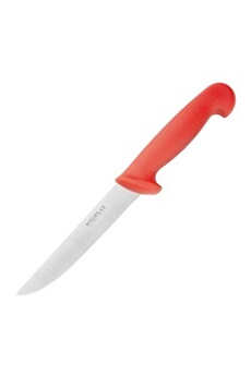 couteau materiel ch pro couteau à désosser à lame rigide rouge 150 mm hygiplas