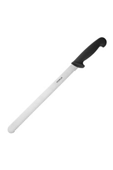 couteau materiel ch pro couteau à trancher 305 mm denté noir hygiplas