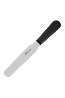 couteau materiel ch pro spatule flexible professionnelle à lame droite noire 150 mm hygiplas