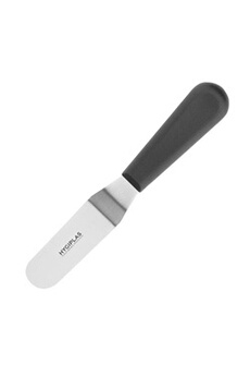 couteau materiel ch pro couteau spatule professionnel coudé noir 100 mm hygiplas