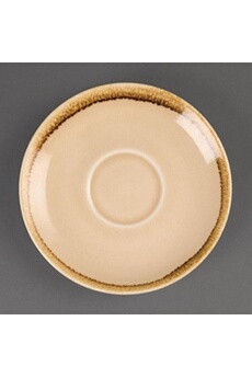 vaisselle olympia soucoupe couleur sable kiln pour gp330 140mm lot de 6