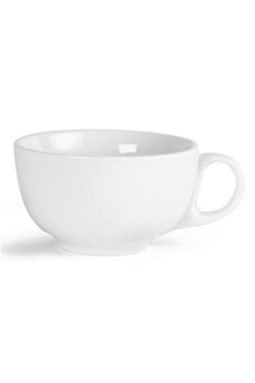 vaisselle olympia tasses à cappuccino en porcelaine blanche 425 ml vendues par 12