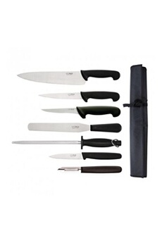 couteau materiel ch pro 7 couteaux pour débutants avec couteau de cuisinier 26,5 cm - hygiplas - inox