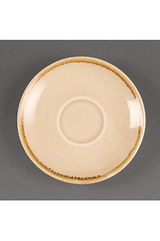 vaisselle olympia soucoupe couleur sable kiln pour gp328 115mm lot de 6