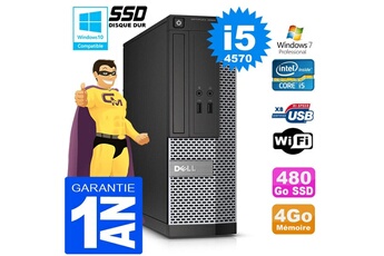 Pc De Bureau Dell Pc Dell 3020 Sff Core I5-4570 Ram 4Go Disque 480 Go Ssd Graveur Dvd Wifi W7