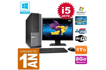PC De Bureau Dell PC Dell 3020 Sff Core i5-4570 Ram 8Go Disque 1 To WiFi W7 Ecran 19"