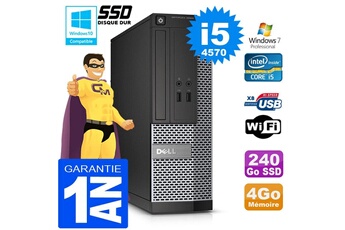 PC De Bureau Dell PC Dell 3020 Sff Core i5-4570 Ram 4Go Disque 240 Go SSD Graveur Dvd WiFi W7