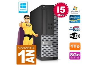 PC De Bureau Dell PC Dell 3020 Sff Core i5-4570 Ram 8Go Disque 1 To Graveur Dvd WiFi W7