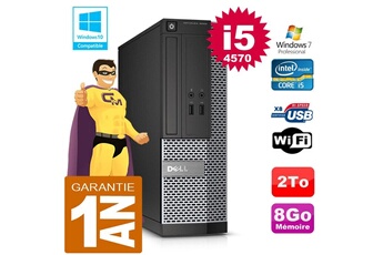 PC De Bureau Dell PC Dell 3020 Sff Core i5-4570 Ram 8Go Disque 2 To Graveur Dvd WiFi W7