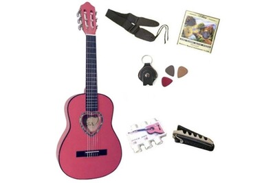 Avec 6 Accessoires 6-9ans sunburst Pack Guitare Classique 1/2 Pour Enfant 