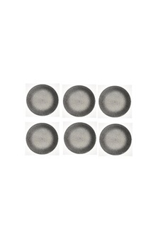 vaisselle paris prix lot de 6 assiettes plates - atelier - d 27 cm - gris