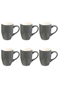 secret de gourmet - lot de 6 mugs colors 31cl gris