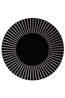 vaisselle paris prix atmosphera - assiette plate sun - diam. 27 cm - noir