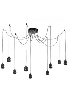 lustre paris prix lampe suspendue design utopia black 23x23x150 cm