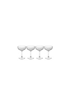 verrerie paris prix lot de 4 coupes de champagne en verre - 25,5 cl