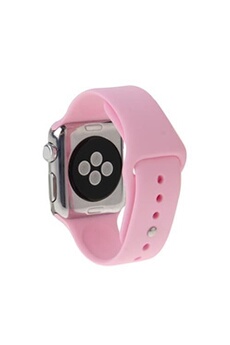 montre connectée alsatek apple watch sport 38mm bracelet silicone sport haute qualite baby rose als62555