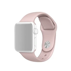 Accessoires bracelet et montre connectée ALSATEK Bracelet Silicone Lisse Rose ALS62628 pour Apple Watch Series 3 & 2 & 1 42mm